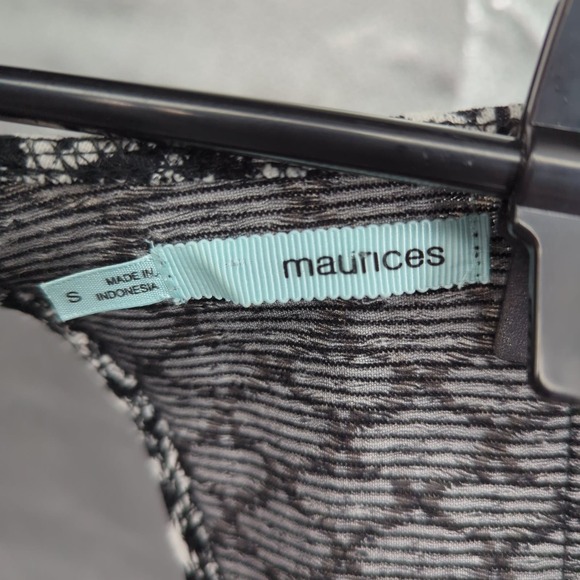 EUC Maurices Cotton Blend Black White Diamond Dress Women Small - Picture 4 of 6